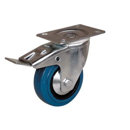 21707222 Guitel Hervieu Brzděné otočné 150 kg 125 mm, Pryž