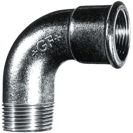 Georg Fischer Armatura z kujné oceli Koleno Galvanizovaný 90° Vnější BSPT 3/4 in Vnitřní BSPP 3/4 in