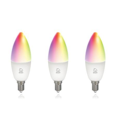 Deltaco Žárovka Smart Bulb, 5 W, řada: SH, objímka žárovky: E14, barevný tón: RGB, Teplá bílá, Chladná bílá