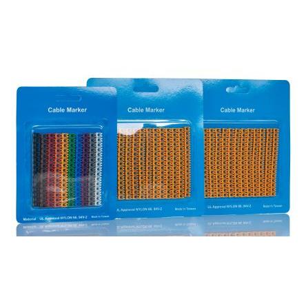 Označovač kabelu, řada: Clip on Cable Markers S příchytkou barva Žlutá Tisknutelný RS PRO 8, 1, 0, 4, 5, 6, 7, 2, 9, 3