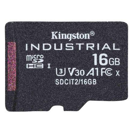 MicroSD 16 Gb MicroSDHC Průmyslová třída TLC Kingston, řada: SDCIT2 Třída 10, U3, A1, UHS-I 85 °C -40 °C
