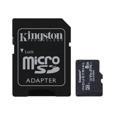 MicroSD 8 Gb MicroSDHC Průmyslová třída TLC Kingston, řada: SDCIT2 UHS-I, A1, Třída 10, U3 85 °C -40 °C