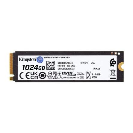 SSD, model: KC3000 Interní M.2 (2280) 1.02 TB Kingston 3D TLC 70 °C 0 °C