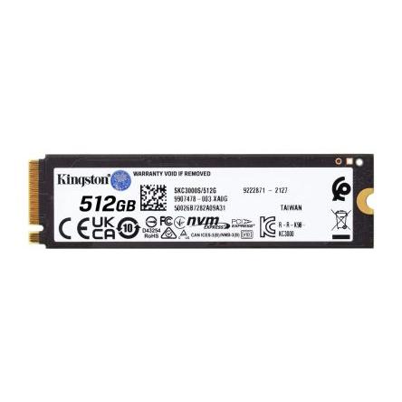 SSD, model: KC3000 Interní M.2 (2280) 512 Gb Kingston 3D TLC 70 °C 0 °C