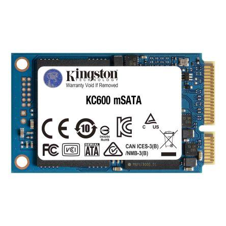 SSD, model: KC600 Interní mSATA 256 Gb Kingston 3D TLC 70 °C 0 °C