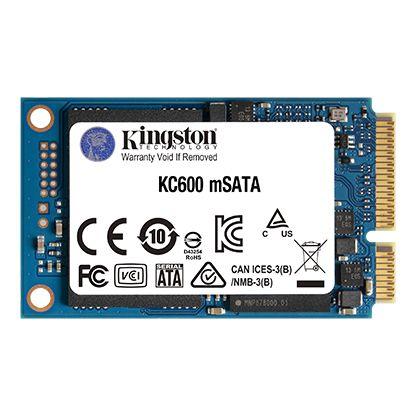 SSD, model: KC600 Interní mSATA 512 Gb Kingston 3D TLC 70 °C 0 °C