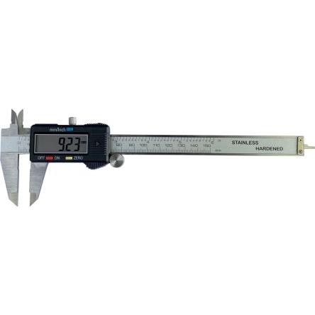 Kalibr 150 mm Digitální, přesnost: 0.03 mm, rozlišení: 0.01 mm, Metrické, Imperiální, typ displeje: Digitální RS PRO,