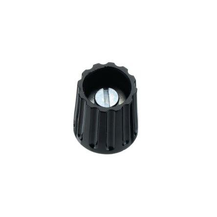Knoflík potenciometru Elma 21 mm 6 mm, Černá