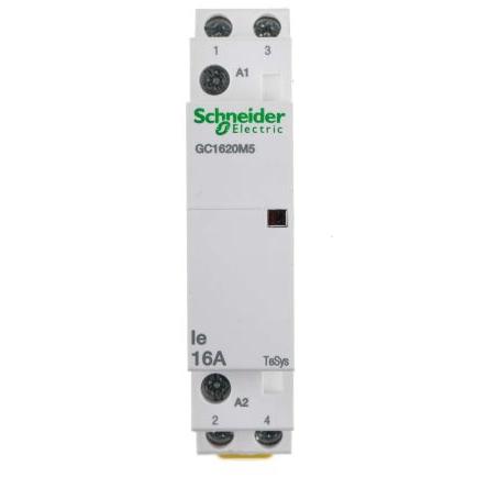 Schneider Electric 2 NO Stykač napětí ve vinutí 230V ac 2pólový 16 A 250V ac 1.3 W s 2 NO kontakty 220V Řízení motoru,