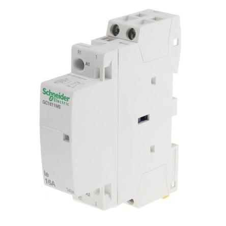 Schneider Electric 1 NO Stykač napětí ve vinutí 230V ac 2pólový 16 A 250V ac 0.65 W s 1 NO/1 NC kontakty 230V ac Řízení