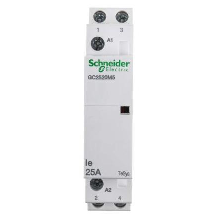 Schneider Electric 2 NO Stykač napětí ve vinutí 230V ac 2pólový 25 A 250V ac 1.3 W s 2 NO kontakty 220V Řízení motoru,
