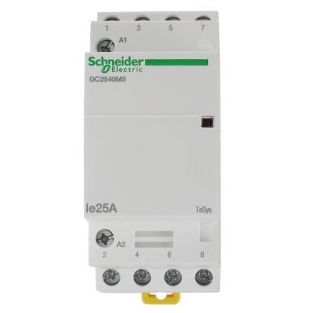 Schneider Electric 4 NO Stykač napětí ve vinutí 230V ac 4pólový 25 A 415V ac 1.6 W s 4 NO kontakty 24V Řízení motoru,