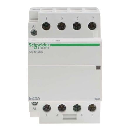 Schneider Electric 1 NO Stykač napětí ve vinutí 230V ac 4pólový 40 A 415V ac 3.2 W s 4 NO kontakty 230V ac Řízení