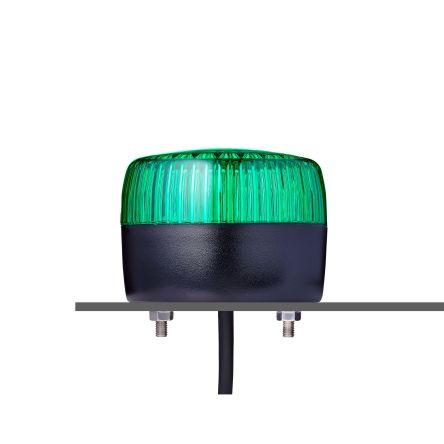 AUER Signal LED maják, řada: PCL Stálé, Blikající barva Zelená 240V LED Horizontální, Trubka, Svislá montáž 0.003A RoHS