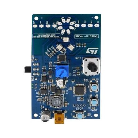 STMicroelectronics Vyhodnocovací deska STEVAL-ILL090V1, LED ovladač, Vyhodnocovací deska ST STEVAL-ILL090V1, STM8 MCU