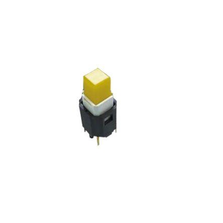 Nidec Components Tlačítkový spínač, řada: CFPB SPDT Montáž na plošný spoj Zap-vyp Osvětlené 12.7 x 12.7 mm, barva LED: