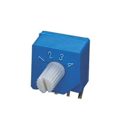 Nidec Components Otočný přepínač, řada: S-2050 100mA, počet poloh: 4 SP4T Kolík