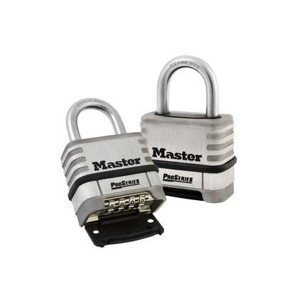Master Lock Kombinovaný visací zámek Kombinovaný visací zámek, Nerezová ocel 8 mm třmen, Šedá