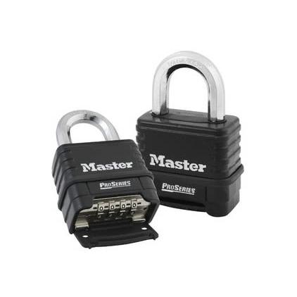 Master Lock Kombinovaný visací zámek Kombinovaný visací zámek, Mosaz 9 mm třmen, Černá