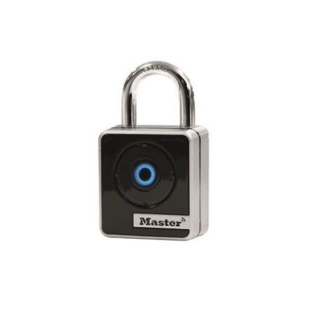 Master Lock Připojení Bluetooth Visací zámek Bluetooth Smart Vnitřní 7 mm třmen, Stříbrná, Černá 47mm