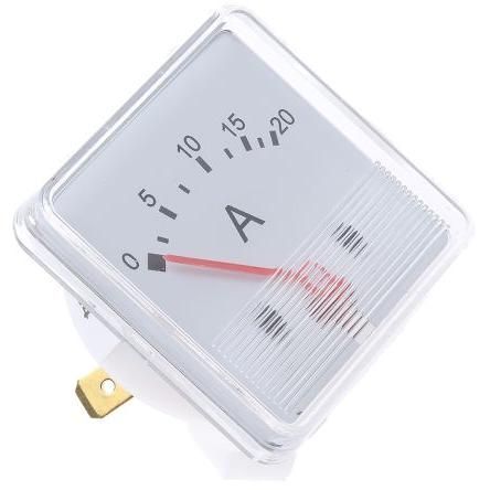 Analogový panelový ampérmetr F3PAM1801-20A, řada: F3PAM 20 A DC, šířka výřezu: 48 mm, přesnost měřicího přístroje: ±8 %