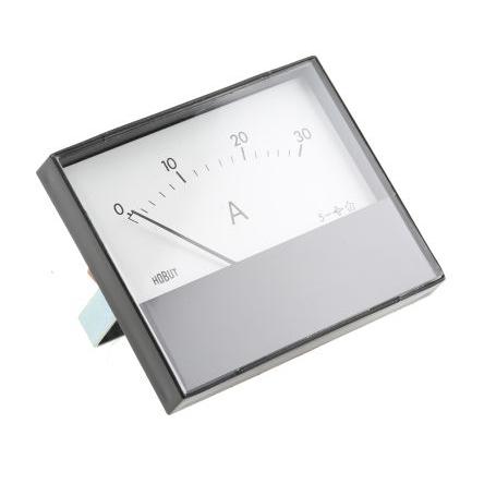 Analogový panelový ampérmetr R68M-30A-001, řada: R68M 120 A, výška výřezu: 63.5 mm DC, šířka výřezu: 62.5 mm, přesnost