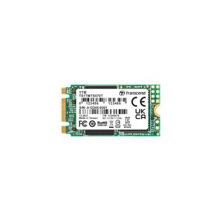 SSD, model: MTS570T Interní M.2 AES-256 1 TB Průmyslová třída Transcend 3D TLC 75 °C -20 °C