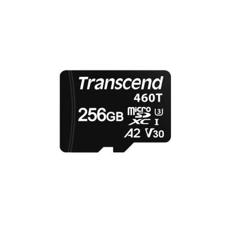 MicroSD 256 Gb Karta SD Flash Průmyslová třída 3D Transcend, řada: USD460T 85 °C -40 °C