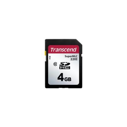 Karta SD 4 Gb SD Průmyslová třída SuperMLC Transcend, řada: SDC220I Třída 10 85 °C -40 °C