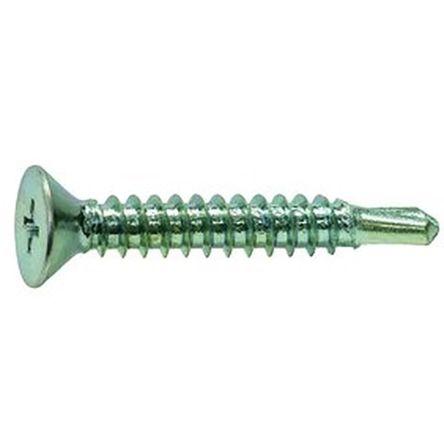 Samovrtný šroub, Pozinkovaný Plochý, Ocel RS PRO 1.25 in