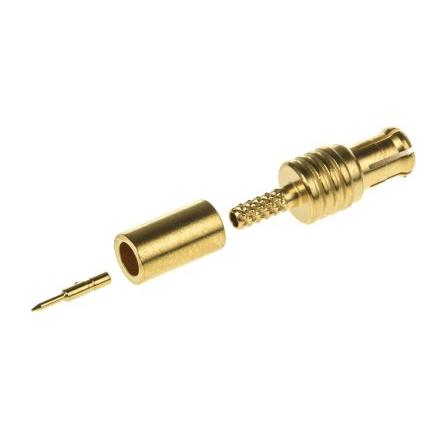 Radiall Koaxiální konektor, řada: MCX Vnější, 50 Ω, orientace těla: Rovný, Kabel Konektor MCX Krimpovací, 6GHz 155 °C