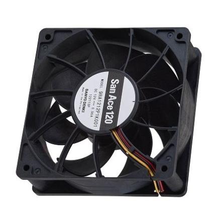 Sanyo Denki Axiální ventilátor, řada: 9RA 11.5 W 12V dc 250 mA 120 mm 38mm 120 mm