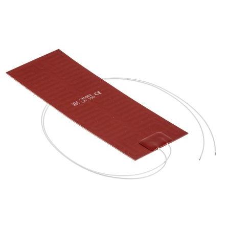 RS PRO Silikonová topná rohož, 15 W, Obdélník, 300 °C, 12V dc, 75 mm, 200mm