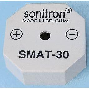 Součást piezoelektrického bzučáku 30V ac 1.5 79 dB, Průchozí otvor 6 mm Nepřetržité Externí 13.96 mm Sonitron