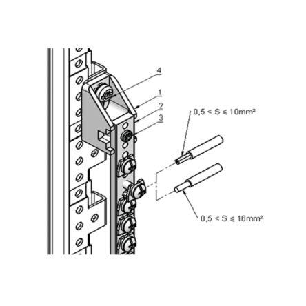 nVent SCHROFF Sada hardware Přípojnice 450 mm, délka: 450 mm 450mm