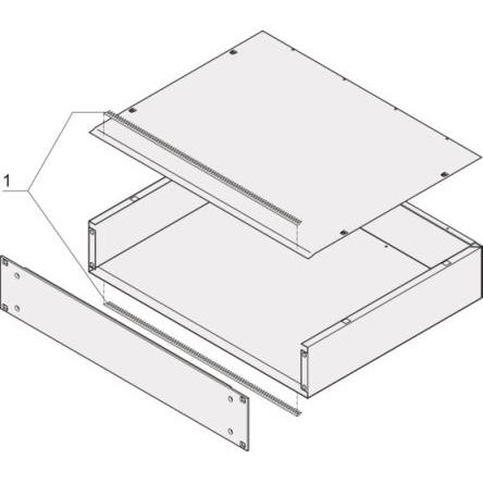 Příslušenství skříně nVent SCHROFF, Nerezová ocel Krycí deska EMC MultipacPRO IP20 3 mm 447mm