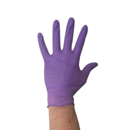 RS PRO Jednorázové rukavice 100, Purpurová M Nitril