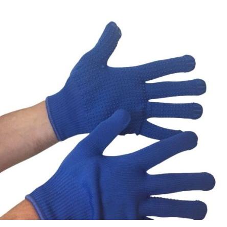 RS PRO Protiskluzové rukavice Modrá Category I PPE - Minimal Risk, EN 420 Polyester Polyvinylchlorid Ne Ne 8 RS PRO