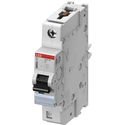 ABB Miniaturní jistič, rozsah: S401M-C1 1pólový 1A vypínací výkon 10 kA, charakteristika: Typ C, rozsah: SMISSLINE TP