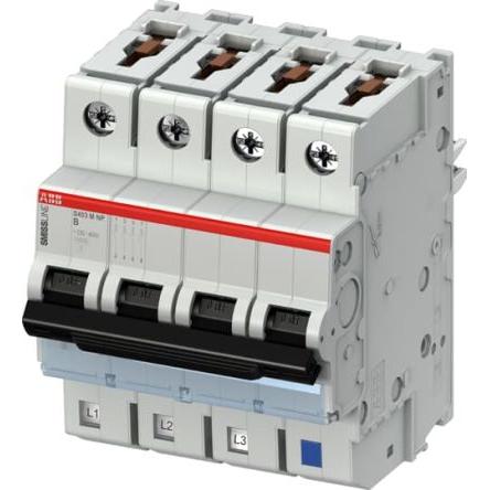 ABB Miniaturní jistič, rozsah: S403M-B50NP 4pólový 50A vypínací výkon 50 kA, charakteristika: Typ B, rozsah: SMISSLINE