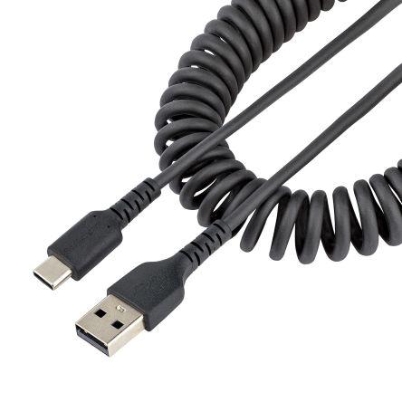 StarTech.com Kabel USB do zásuvky IC Vnější, řada: R2ACC, A: USB typu C, 0.5 m Vnější, Černá, B: USB typu A