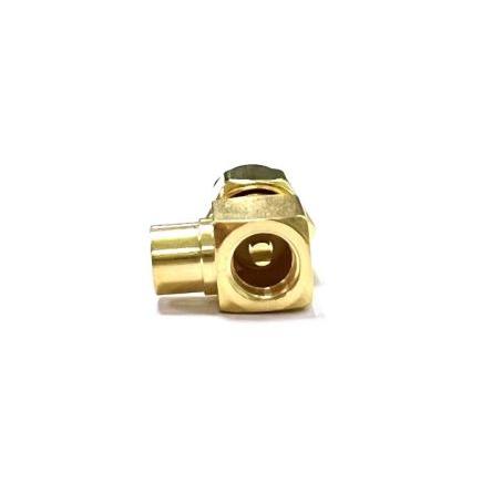 RS PRO Koaxiální konektor, řada: RS PRO Vnější, 50 Ω, orientace těla: Pravý úhel, Kabel Konektor SMA Přepážka Pájecí,