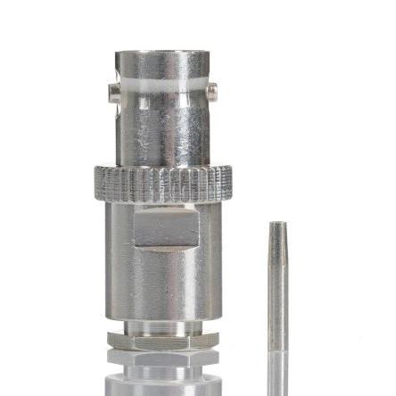RS PRO Koaxiální konektor, řada: RS PRO Vnitřní, 50 Ω, orientace těla: Rovný, Kabel Konektory BNC Objímka, 4GHz 165 °C