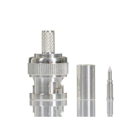 RS PRO Koaxiální konektor, řada: RS PRO Vnější, 50 Ω, orientace těla: Rovný, Kabel Konektory BNC Krimpovací, 3GHz 125 °C