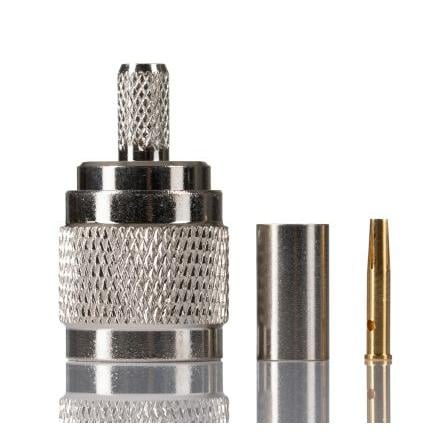 RS PRO Koaxiální konektor, řada: RS PRO Vnější, 50 Ω, orientace těla: Rovný, Kabel Konektor TNC Krimpovací, 4GHz 165 °C