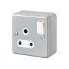 Zásuvka Šedá 1cestná Urea Moulded, Termoplastický Spínací proud 15A USB, Zavřená zásuvka, Velká Británie, 3 kolíků,
