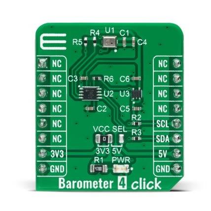 klasifikace: Přídavná deska for ICP-10111, pro použití s: MikroBUS Barometr 4 Click MIKROE-4868 MikroElektronika