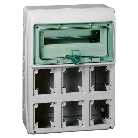 Schneider Electric Pouzdro, řada: Kaedra IP65 barva Světle šedá (skříň), Zelená IK09 Polymer 160 mm 460 mm 340 mm