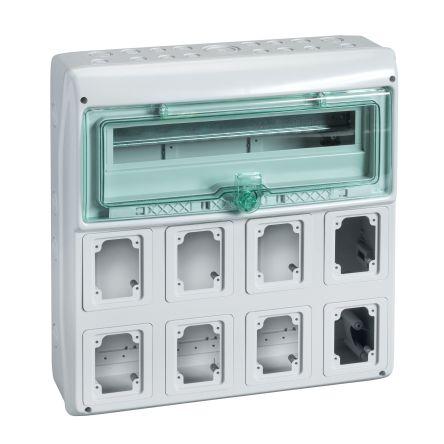 Schneider Electric Pouzdro, řada: Kaedra IP65 barva Zelená, Světle šedá (skříň) IK09 Polymer 160 mm 460 mm 448 mm