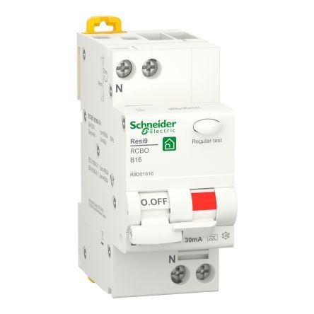 Schneider Electric Jistič zbytkového proudu s ochranou proti přepětí, rozsah: Resi9 1pólový 16A vypínací citlivost 30